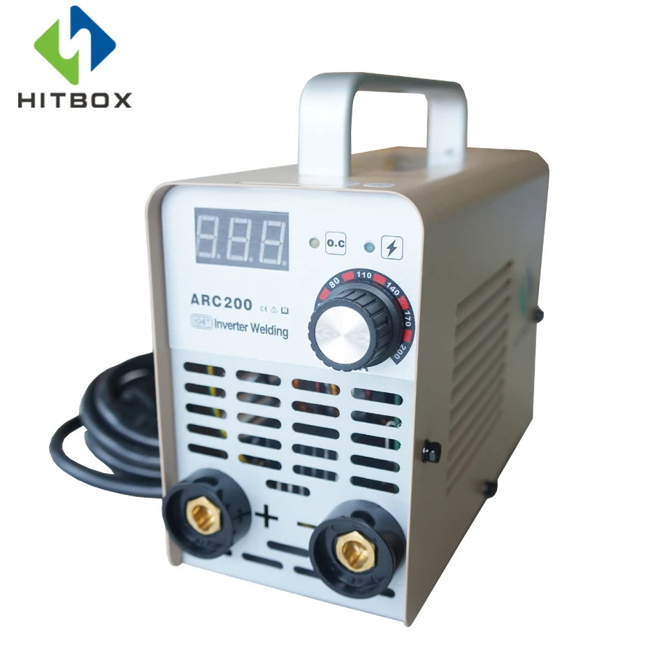 HITBOX Mini Arc Welding Machine ARC200 IGBT Digital MMA Welder DC 220V Welding Tools With a Handbag HITBOX Mini Arc Welding Machine ARC200 IGBT Digital MMA Welder DC 220V Welding Tools With a Handbag