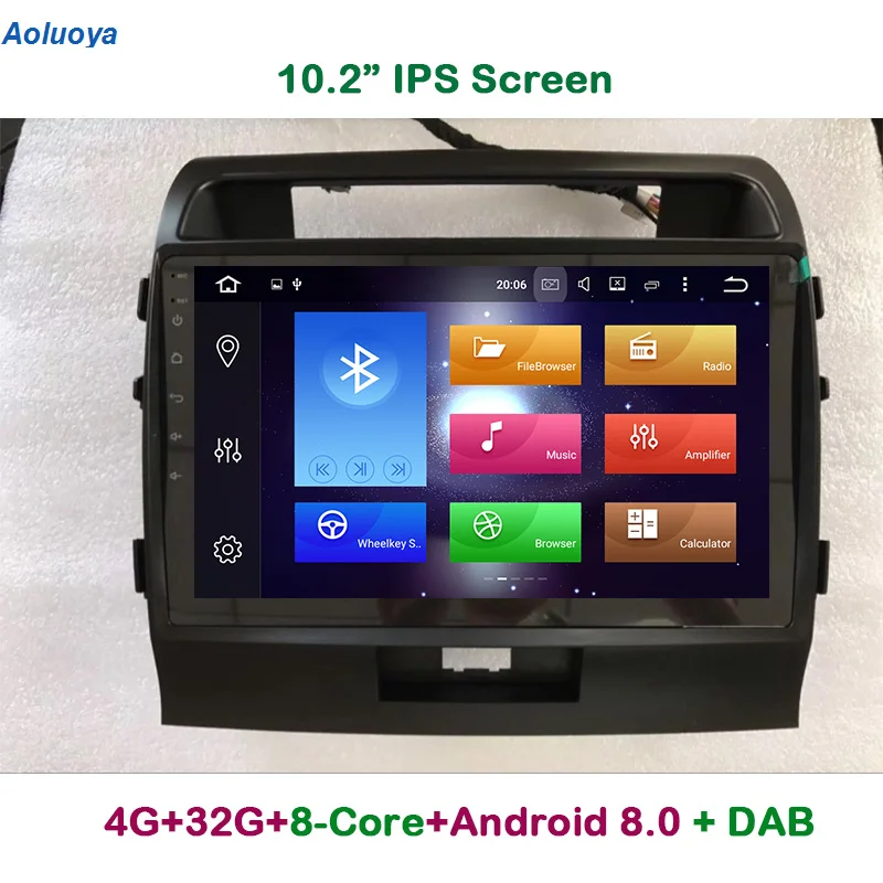 

Aoluoya IPS 4G RAM 32G ROM Octa Core Android 8.0 CAR DVD GPS Player For Toyota Land Cruiser 200 LC200 2008-2015 Radio Navigation