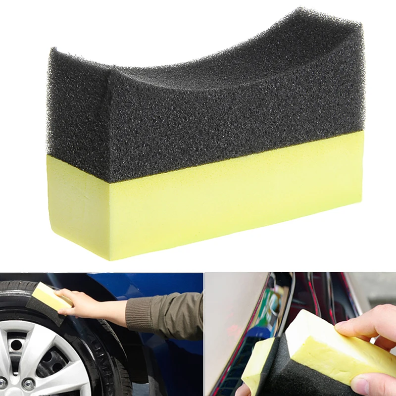 Car Professional Tyre Tire Dressing Applicator Curved Foam Sponge Pad Drop Ship Support