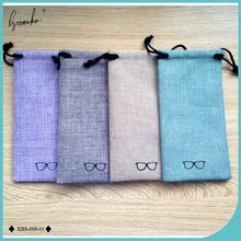 Lymouko 2 шт./лот хорошее качество Портативная сумка для очков льняная ткань гладкая поверхность контейнер очки сумка