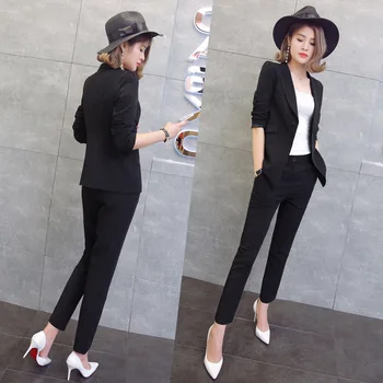 

Suit suit female spring 2019 new Korean fashion British professional suit temperament small fragrance suit dress