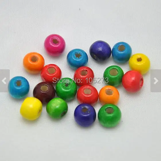 Newest 100pcs Assorted Colors Wooden Bead,Beautiful Beads,Wooden Bead 10mm Fashion DIY Accessory