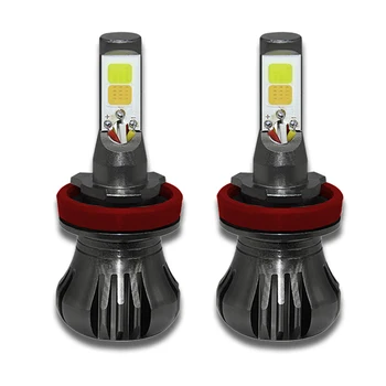

2 pcs LED 880/881 White/Yellow Car Fog Light Kit Dual Color COB Bulbs Flash Strobe Blinking 12V-24V 80W