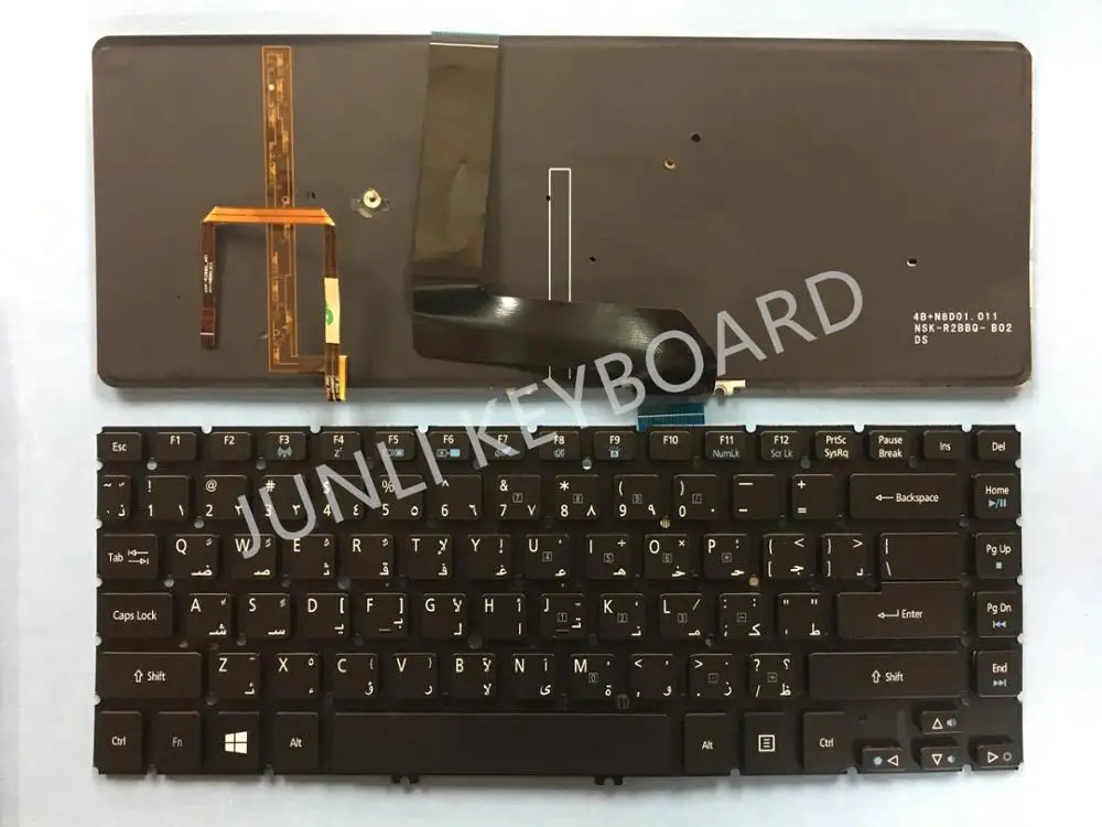 Клавиатура JUNLI для Acer Aspire M5-481G M-481T M5-481TG M5-481PT NSK-R2GBQ Z09 9Z.N8DBQ.G01 NK.I1417.06A с подсветкой
