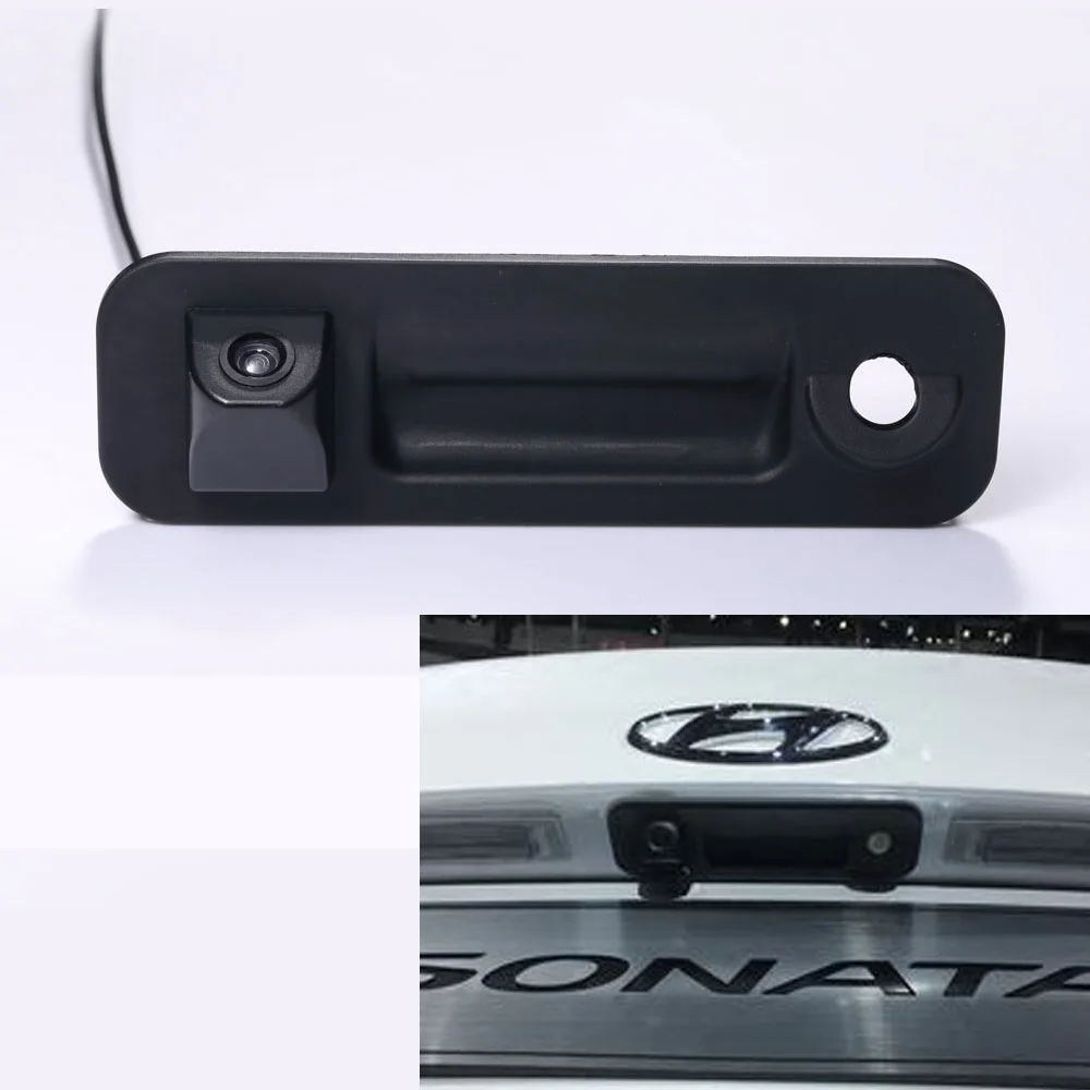 

For Hyundai Sonata 9 from 2016 Car rear view Trunk handle Camera back up reverse parking vehicle camera waterproof