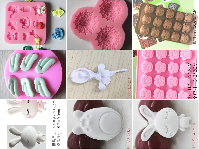 

Wholesale/retail ,free shipping,1 pcs Mini Pudding jelly chocolate mould clay sugar decoration mold baking tools