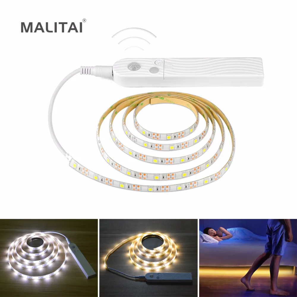 

Motion Sensor light Switch PIR Switch With 1m 2m 3m LED Strip DIY LED Under Cabinet light Under Bed light Closet Stair lighting