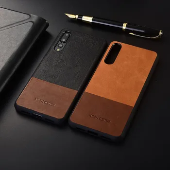 

Kezihome Genuine Leather Case for Huawei P20 Pro Anti-knock Protective Case for Huawei P20 Seamless Business Soft Cover