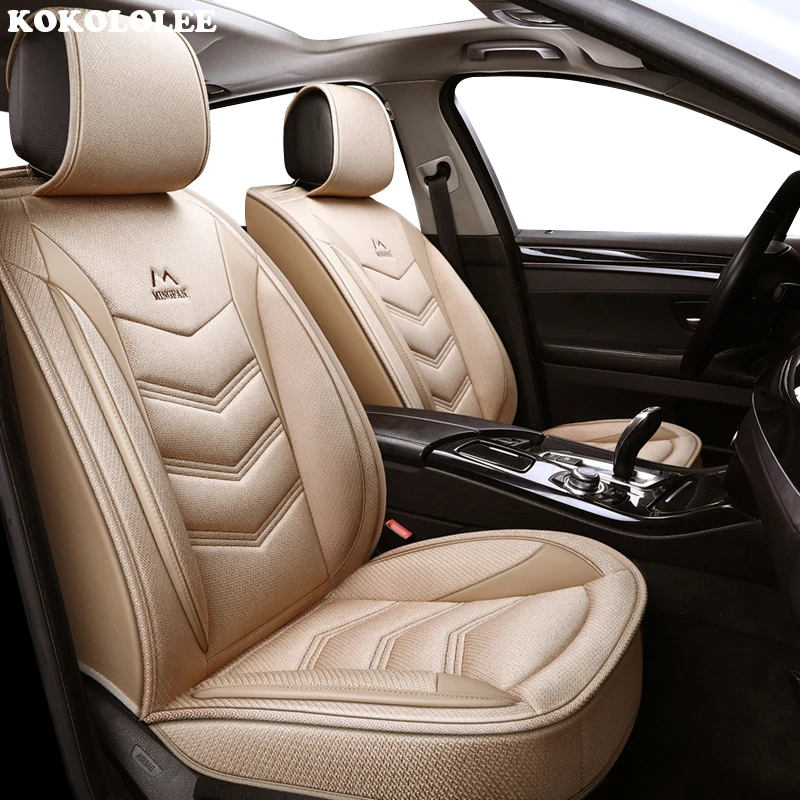 Автомобильные чехлы kokolee льняные Чехлы для mercedes w203 bmw e36 e46 f10 audi a3 Jaguar xf Chrysler 300c Lexus rx