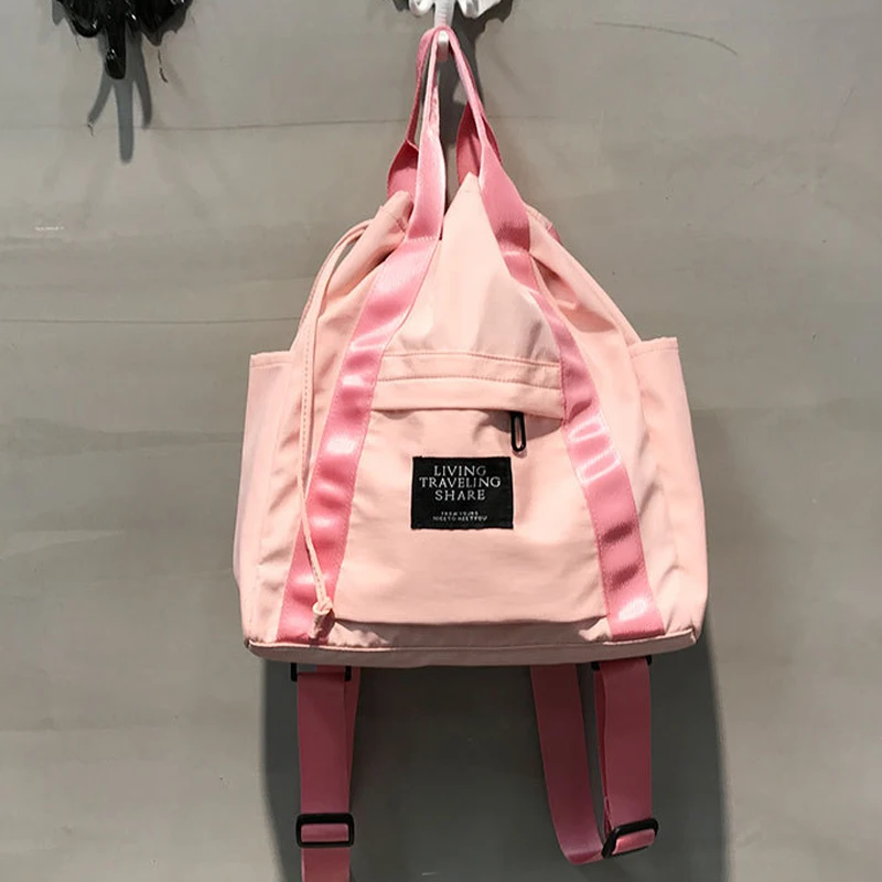 Summer Fashion 2017 Women Nylon Backpack Drawstring Bucket Teenager Girls College Bag Casual Rucksack Mochila