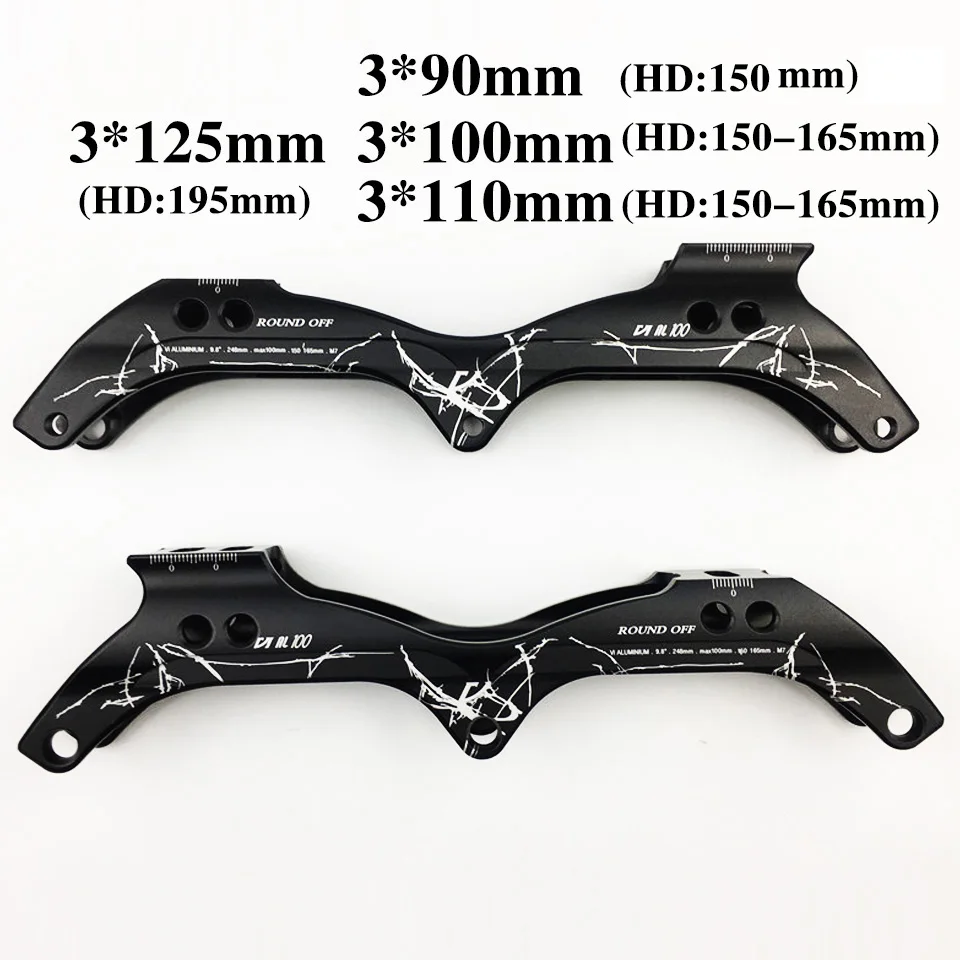 Inline Speed Skate Frame 3*90/100/110/125mm Aluminum Alloy 7075 for 3