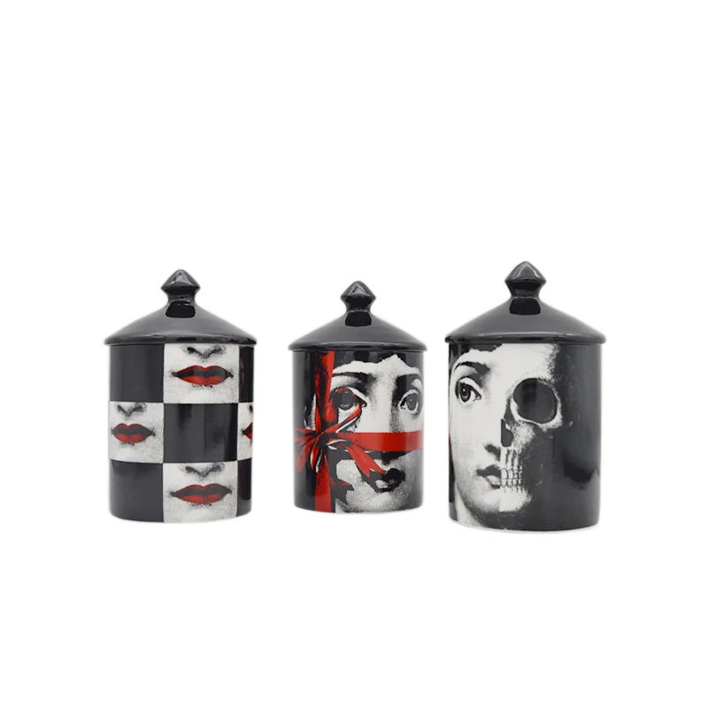 

Dressing Desk Makeup Pen Storage Jar Creative Diy Candle Holder Milan Style Desk Decoration Jewerlly Arrangement Ceramic Box