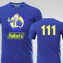 Футболки с принтом игры Fallout 4 111, мужские топы, летние повседневные футболки с коротким рукавом, хлопок, футболка высокого качества