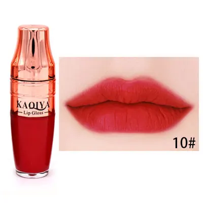KAQIYA 12 цветов профессиональный макияж Матовая жидкая губная помада водонепроницаемый обнаженный Бархат Блеск для губ оттенок стойкая корейская косметика - Цвет: 10