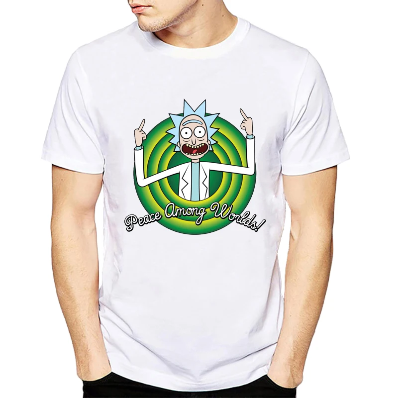 Nueva llegada pepinillo Rick hombres camiseta Anime Camisetas paz entre el mundo folk camiseta homme Rick y Morty camiseta hombres Camisetas Nueva llegada pepinillo Rick hombres camiseta Anime Camisetas paz entre el mundo folk camiseta homme Rick y Morty camiseta hombres Camisetas