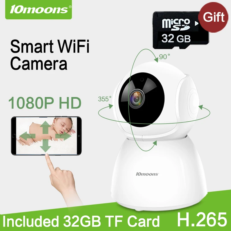 10moons Wi Fi ip видеонаблюдения Камера HD 1080 P мини Беспроводной видео Видеоняни и