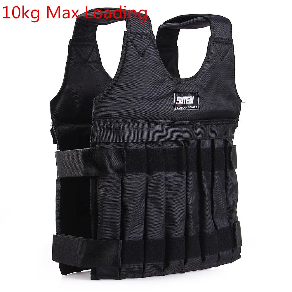 

2016 SUTEN 10kg Max Adjustable Weight Jacket Weighted Vest Exercise Fitness Boxing Training Waistcoat Invisible Weight Vest