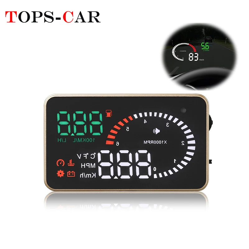 

GEYIREN X6 Car HUD OBD II Head Up Display Overspeed Warning System Projector Windshield Auto Electronic Voltage Alarm