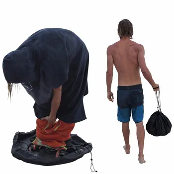 

100x100cm Portable Beach Swimming Clothes Fast Pull Organizer Wetsuit Storage Bag Carry with Drawstring for Surfing Diving