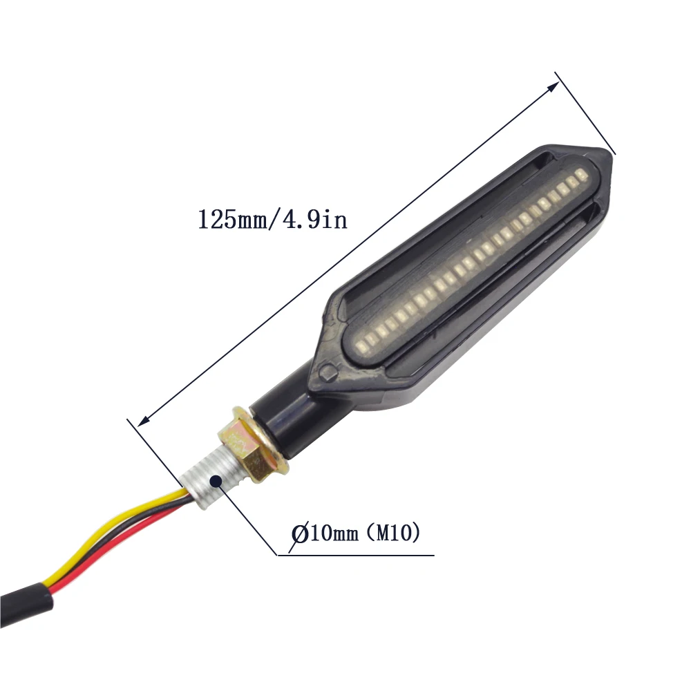 Течет мотоциклетные поворотные сигнальные огни Светодиодный Янтарный Indcator указатель поворота проблесковый маячок для Yamaha mt01 mt13 mt07 mt09 mt10 honda msx125