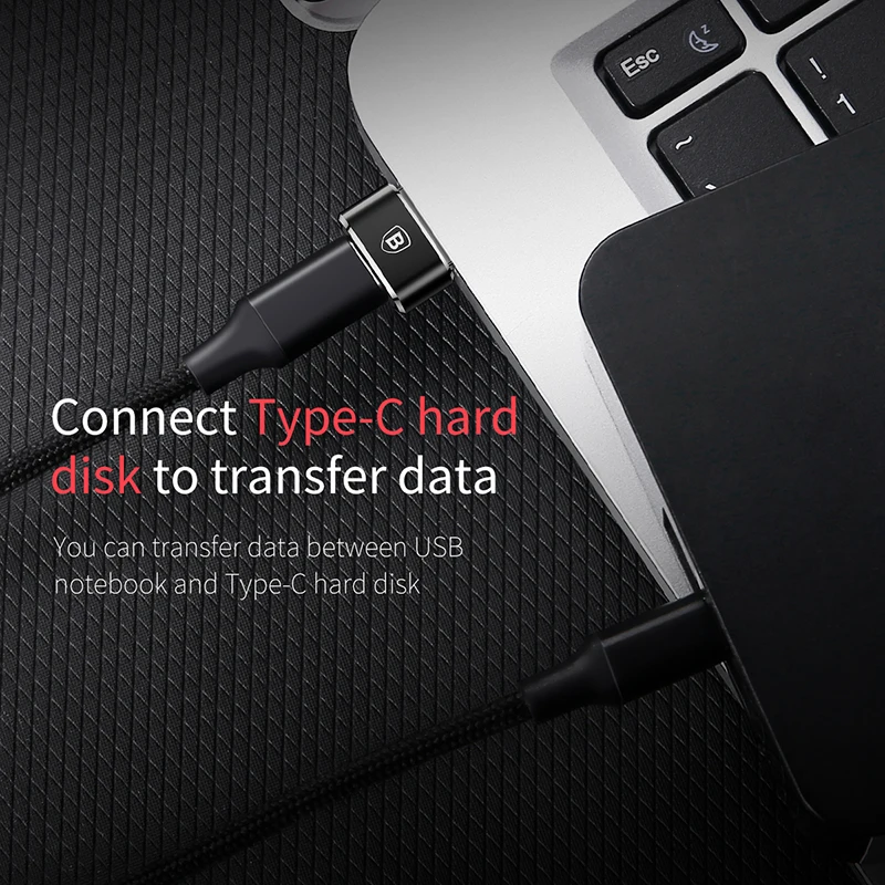 Baseus USB мужчина к usb type C Женский OTG адаптер конвертер тип c кабель для Nexus 5x6 p Oneplus 3 2