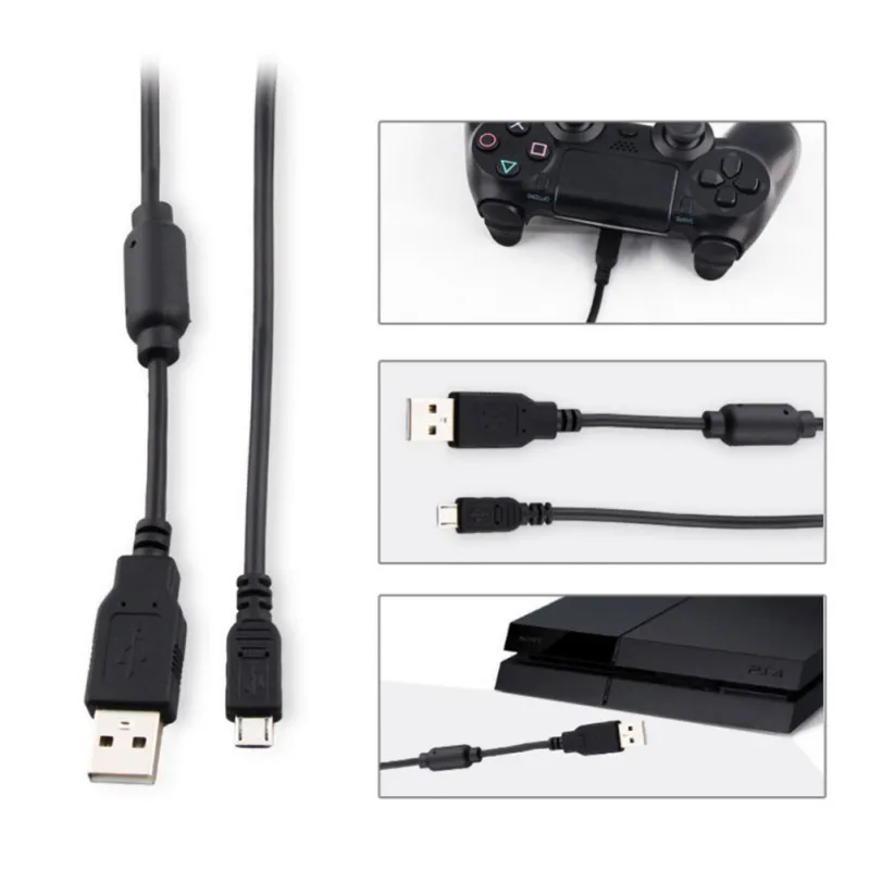 2 м высококачественный usb-кабель для зарядки PS4 SLIM & Pro контроллер usb кабель для передачи данных для PS4 хост и Handel с цветной коробкой