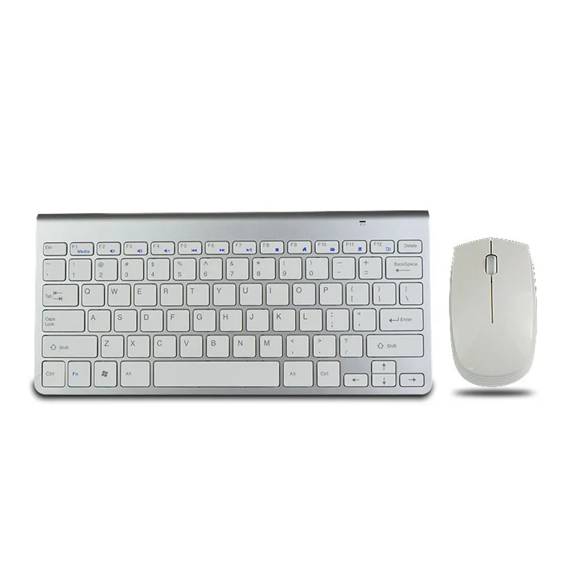 

High Quality Ultra thin White 2.4G USB Cordless Wireless Keyboard and Optical Mouse for Windows system Lapotop Desktop A30