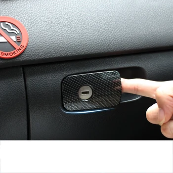 

lsrtw2017 carbon fiber abs car co-pilot storage box switch trims decoration for volkswagen tiguan 2007-2017 2016 2015 2014 2013