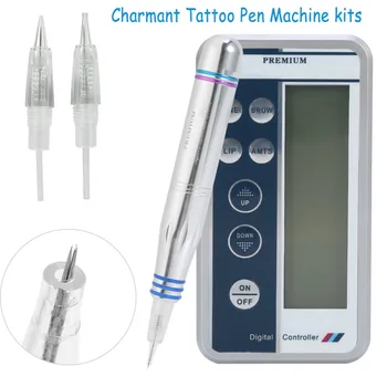 

Charmant Permanent Tattoo Digital Pen Pro Eyebrow Lip Eyeliner Tattoo Pen Machine Set + Microblading Gun Cartridge Needles