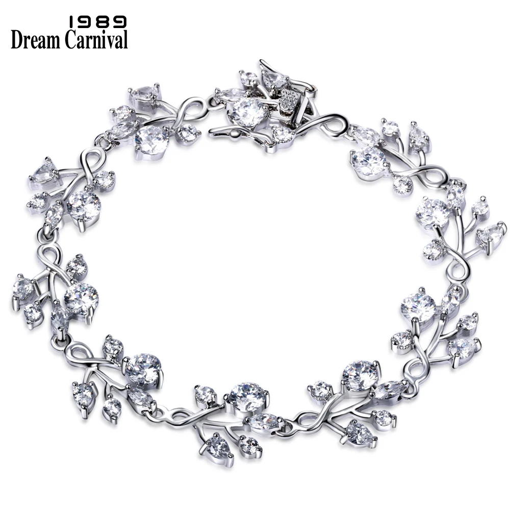 

DreamCarnival 1989 Big Discount Sale Cute Jewelry Crystal stones White Bracelet & Bangles Trendy Fashion Accessories for women