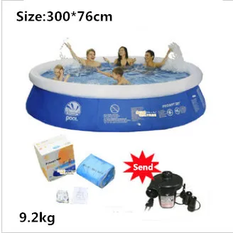 Большой Взрослый Открытый семейный бассейн ультра толстый круг Крытый детский надувной бассейн - Цвет: A