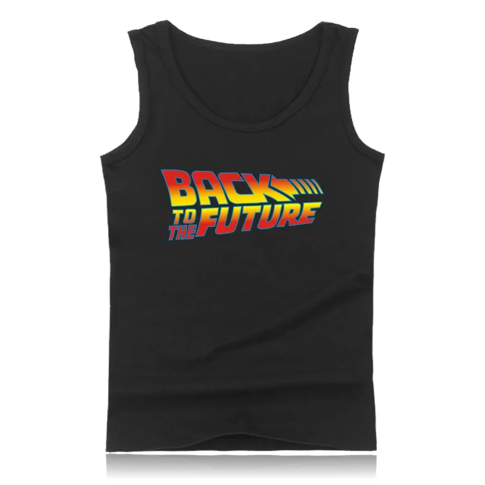 

Back To The Future Sleeveless Summer Tank Top Men Fashion Black High Quality Bodybuilding Tank Top Casual Cool Popular Vest 4XL