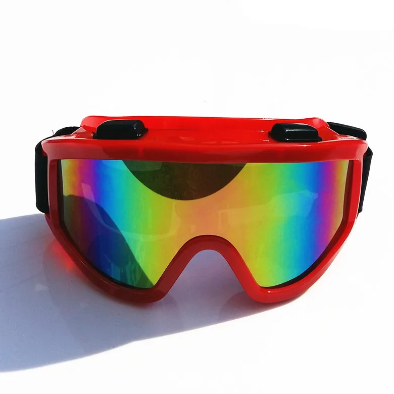 Уличные ветрозащитные очки UV400, лыжные очки, пылезащитные снежные очки, мужские очки для мотокросса, мотокросса, лыжного спорта, очки для близорукости, доступны - Цвет: Red Colorful