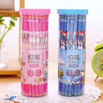 

Coloffice kawaii Student Pencil Cartoon Wood Pencil 50pcs Bottle Children Stationery Pencil school office supplies random color
