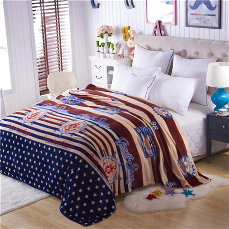 Брендовый домашний текстиль в морском стиле, покрывало для кровати, зимнее декоративное одеяло для дома, рождественский подарок для детей