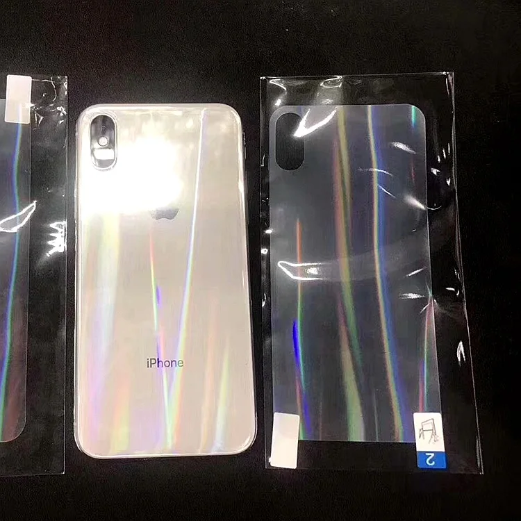 

Hologram Back Sticker for IPhone X XS MAX XR 8 7 6 6S Plus for Huawei P20 Lite Pro S9 Plus Transparent Holographic film 10pcs
