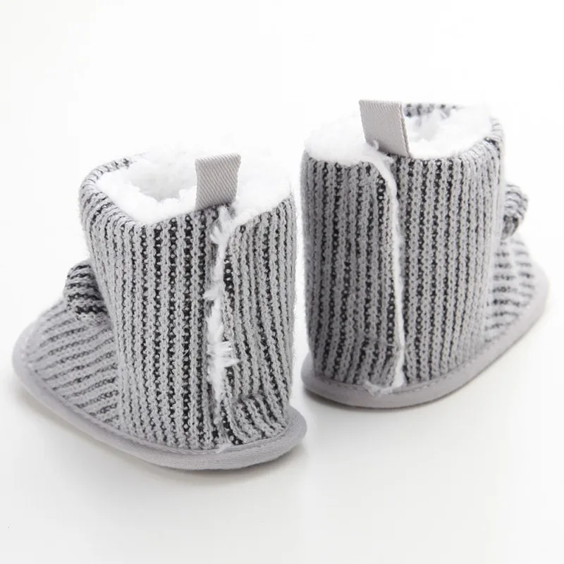 Ребенок милый медведь плюс бархатные теплые Мягкая обувь для новорожденных сапоги 2018 новый зимний Детская обувь Детские Сапоги 0-18 м