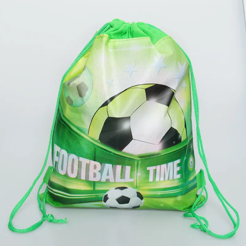 

1PCS Baby Shower Party Kids Favors football Theme Decoration Drawstring Gifts Bags Non-woven Fabric Birthday Soccer Ball Mochila