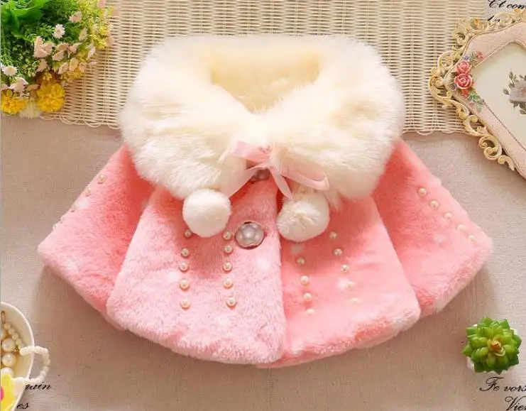 Г. Вязаный детский кардиган, плюшевая куртка Милая шаль принцессы, Высококачественная накидка из кроличьего меха с жемчугом, зимняя детская одежда пальто для девочек - Цвет: style 3