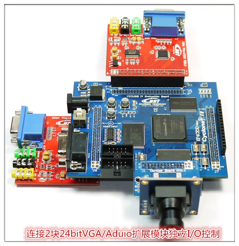 Цифровой аудио FPGA управление 24bit VGA дисплей модуль WM8731 ADV7123