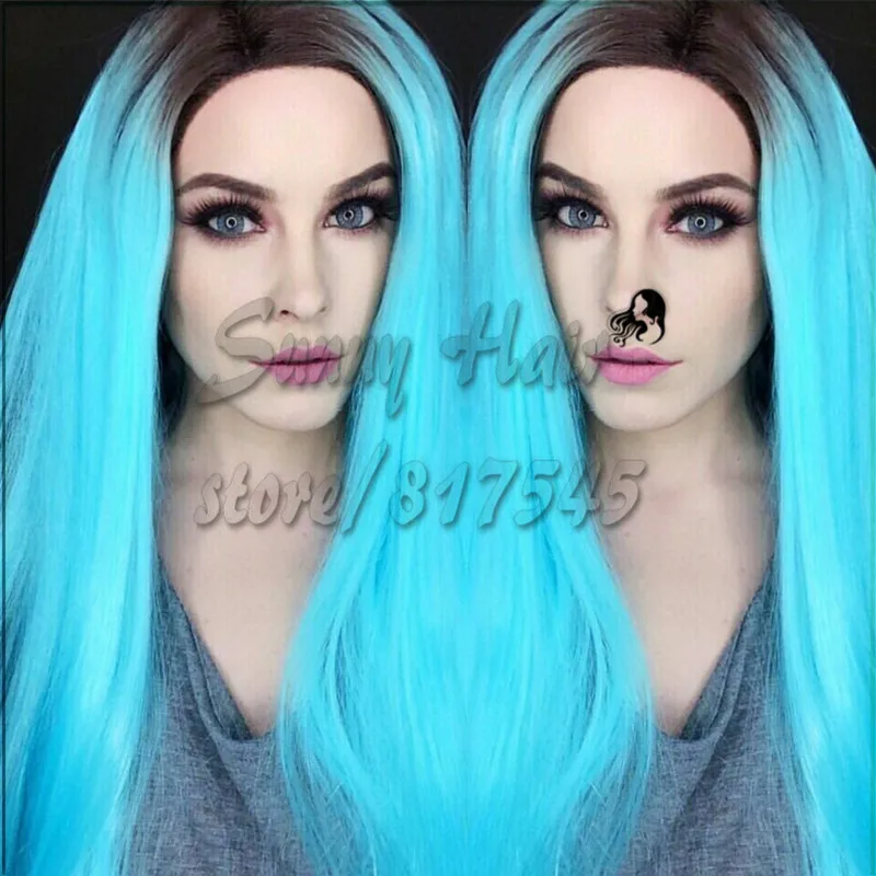 Popular Bright Blue Wigs-Buy Cheap Bright Blue Wigs lots 