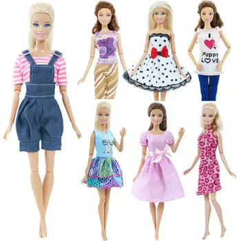 

1 x Doll Clothes Fashion Cute Daily Causal Wear Dress Skirt Vest Blouse Pants Clothes for Barbie Doll Accessories Girl Toy