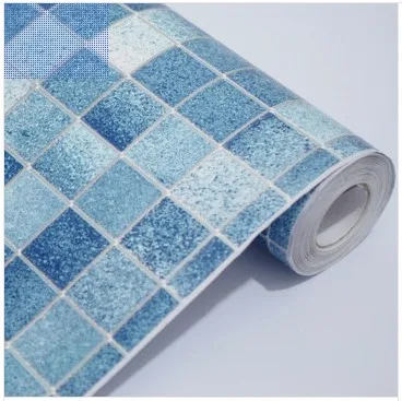

10m*45cm kitchen home decoration PVC wallpaper mosaic waterproof wall stickersbathroom wall roll toilet sticker self-adhesive