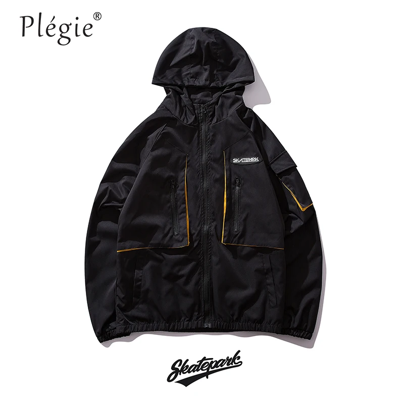 Harajuku Unisex Jacket Men Hip Hop Streetwear Hooded Jacket Windbreaker Spring 2019 Solid Color Track Jacket Coat Hoodies Harajuku Unisex Jacket Men Hip Hop Streetwear Hooded Jacket Windbreaker Spring 2019 Solid Color Track Jacket Coat Hoodies