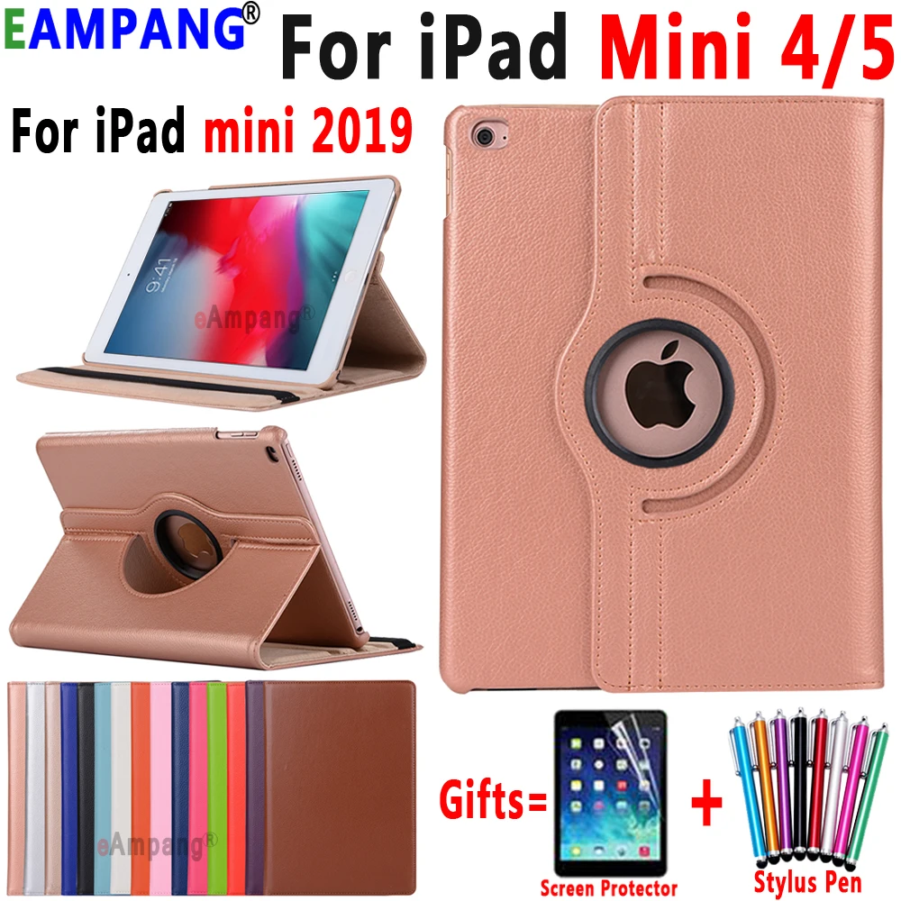 Кожаный умный чехол с поворотом на 360 градусов для Apple iPad mini 4 5 2019 7 9 mini4 mini5 A1538