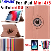 Умный кожаный чехол с поворотом на 360 градусов, чехол для mini 5, 2019, mini 5, 7,9, mini4, mini5, A1538, A1550(China)