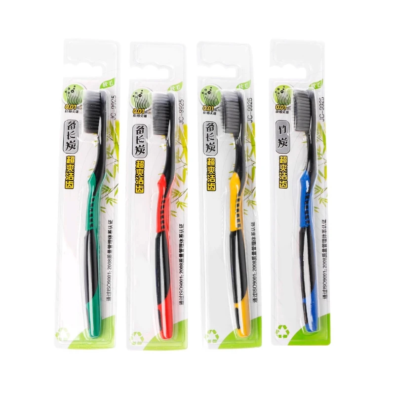 

New Bamboo Charcoal Superfine Soft Bristle Toothbrush Traveling Teeth Cleanser Brush Random Color