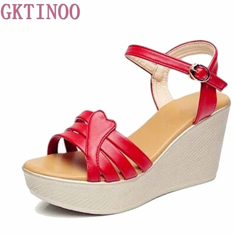 

Plus Size 34-41 Summer Style Women Wedge Sandals Fashion Open Toe Platform High Heels Women Sandals Ladies Casual Shoes