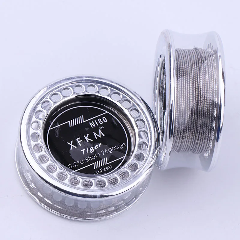 

XFKM 5m/roll NI80 26G Tiger Clapton Heating Wire for RDA RBA Rebuildable Atomizer Vaporizer Coil Vape Heating Wires Coil Tool