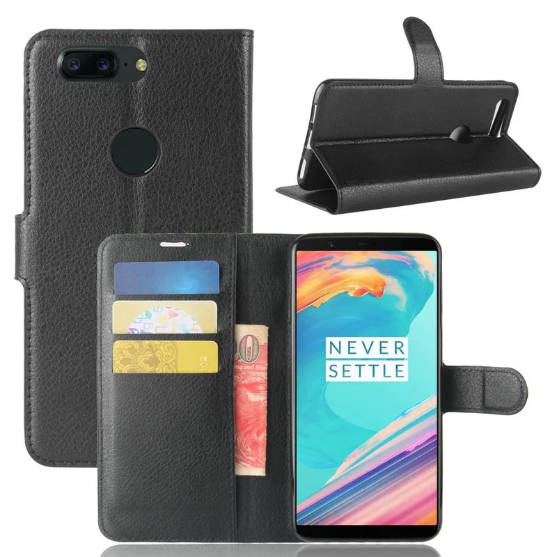 Роскошный кожаный чехол-книжка WIERSS для OnePlus 5 T A5010 чехол 6 телефона чехол-бумажник +